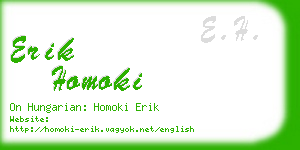 erik homoki business card